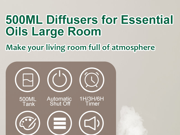 500ml diffusers for essential oils large room