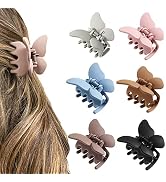 6PCS Butterfly Hair Claw Clip - 2 Inch Butterfly Claw Hair Clips for Women Girls Small Nonslip Bu...