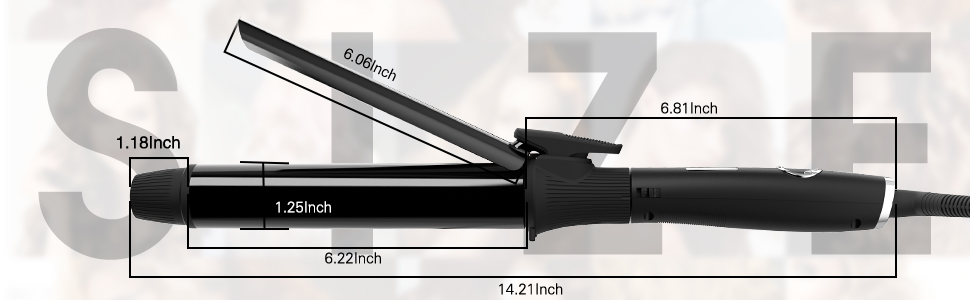 1.25 inch hair curler curling iron