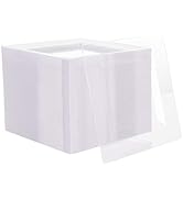 N9R 70PCS 6.5 Inch Square Clear Plastic Plates for Dessert & Appetizer, Durable Disposable Plates...