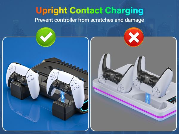 ps5 cooling station with controller charging station