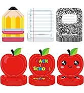 60Pcs Back to School Party Supplies Apple Paper Plate Disposable Tableware | First Day of School ...