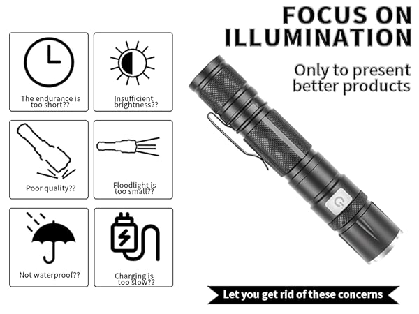 small flashlight; rechargeable flashlights high lumens; pocket flashlights high lumens