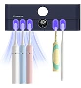 Electric Toothbrush Holder and Cleaner Auto Cleaning and Drying Toothbrushs in Circle Wall Mounte...