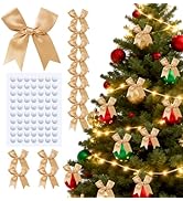TIMESEEK 60Pcs Gift Wrap Bows, 3.3" Dark Gold Satin Twist Tie Bows for Gift Wrapping, Versatile D...