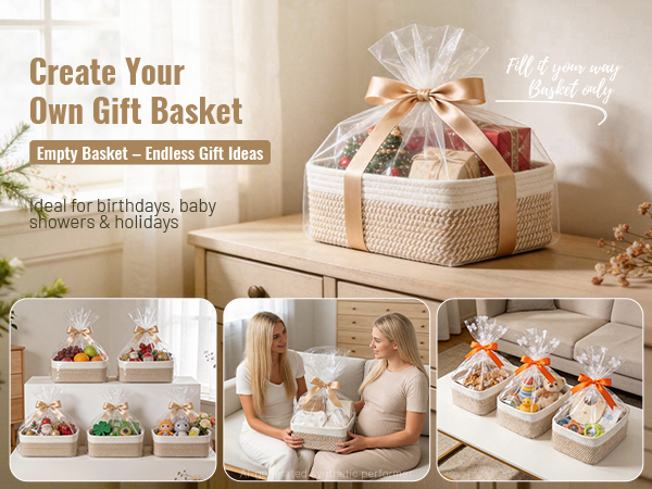 Small Woven Storage Baskets for Shelves