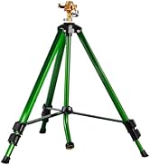 DTRK Impact Sprinkler on Tripod Base,50inch Tall Lawn Tripod Sprinklers for Yard Large Area,360 D...