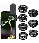 Peanutech Macro Lens for iPhone + Fisheye + Wide Angle + CPL + Kaleidoscope + Telephoto + Starbur...