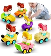 iPlay, iLearn Press to Go Car Toys for Toddlers 1-3, Baby Fruit Racing Cars, Infant Play Vehicle ...