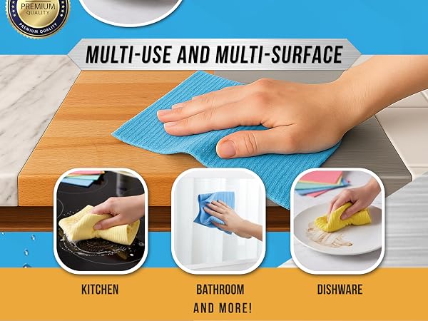 Multipurpose Cleaning Cloth Multi surface kitchen and bathroom dish cloth for cleaning