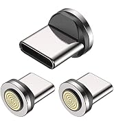 Aripps 9Pin USB C Magnetic Adapter(3 Pack), 60W/100W Magnetic Charging Cable Tips for USB C Devic...