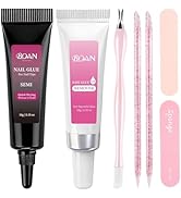 BQAN Semi Nail Glue 10g Super Strong, Quick Drying, Long Lasting for Press on Acrylic Nails Tips,...
