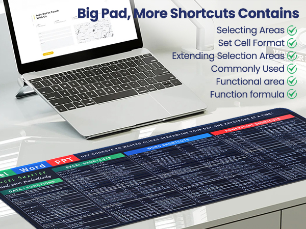 excel mouse pad shortcuts