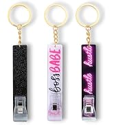 ANHBKAR 3PCS Credit Card Grabber for Long Nails Keychain, Card Puller Acrylic Material, Debit Car...