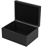 HofferRuffer Faux Leather Decorative Box, Large Wooden Structure Keepsake Box Accessory Organizer...