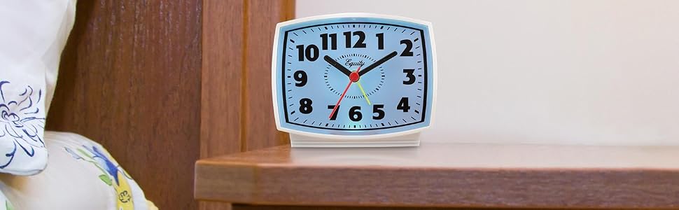 equity, lacrosse, la crosse, 33100, quartz clock, analog time, bedside alarm, backlight, corded