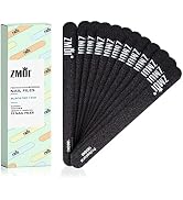 ZMOI Professional Nail Files,12 PCS Washable Double Sided Emory Board 180/240 Grit for Manicure/N...