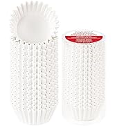 Caperci Heavy Duty Standard White Cupcake Liners 150 Counts - Grease-Resistant Paper Muffin Bakin...