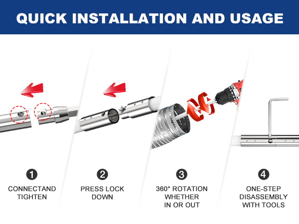 dryer vent cleaner kit drill attachment