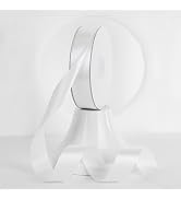 MEEDEE White Ribbon 1 Inch White Satin Ribbon Lux Double Faced Satin Ribbons by 50 Yards Polyeste...