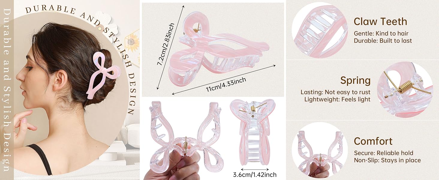 Elegant Bow Hair Claw Clip