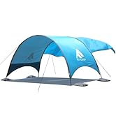 Flycoop 2026 Beach Tent with Floating Shade Sail – Portable & Ventilated Beach Umbrella Canopy wi...