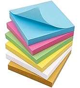 Teskyer Sticky Notes 3x3 Inchs, 600 Sheets Bright Colors Self-Stick Pads, 6 Pads/Pack, 100 Sheets...