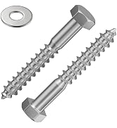 Wensilon Lag Screws Wood Screws,(60PCS, 1/4" x1-1/2, Silver) Hex Head Lag Bolts,(6x40) Heavy Duty...