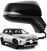 Marretoo for Toyota RAV4 Door Mirror Assembly Passenger Side 2019-2023|Power|Heated|Turn Signal|B...