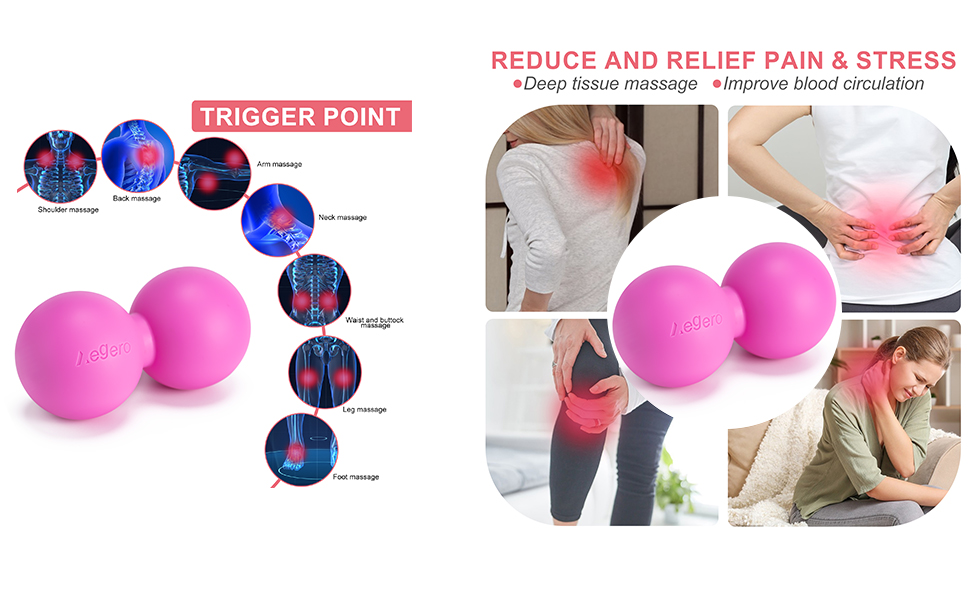 Lacrosse Massage Ball for Myofascial Release, Massage Deep Tissue for Waist Back Feet, Trigger Point