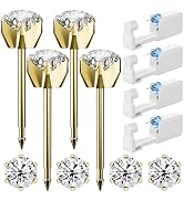 Nunpag 12 Pcs Ear Piercing Kit Disposable Ear Piercing Gun Kit with 4 Pcs 6 Prong Setting Cubic Z...
