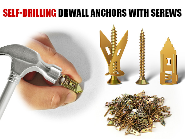 SELF-DRILLING DRWALL ANCHORS WITH SEREWS