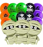 HADCKJA Mummy Balloons Halloween Party Supplies Halloween Balloons Mummy Foil Balloon Halloween L...