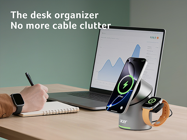 3 in 1 charging station apple charging station for multiple devices phone charger stand