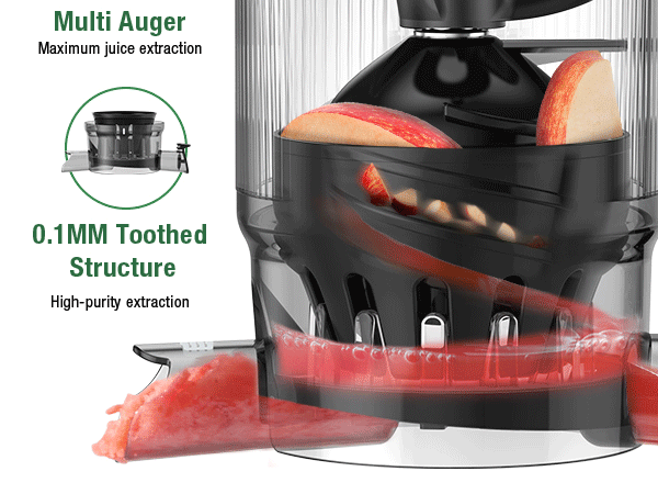 Cold Press Juicer with 5.3" Extra Large Feed Chute Fit Whole Fruits