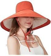 KAICAILA Women Bohemian Reversible Floral Cotton Sun Hat Wide Brim Outdoor Bucket Hats UV Protection