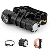 Spriak 2 in 1 Detachable Flashlight & Headlamp, LED Rechargeable Head Lamp High Lumens for Adults...