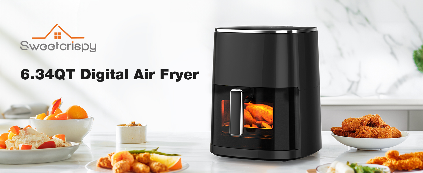 Sweetcrispy Air Fryer 6QT with Window