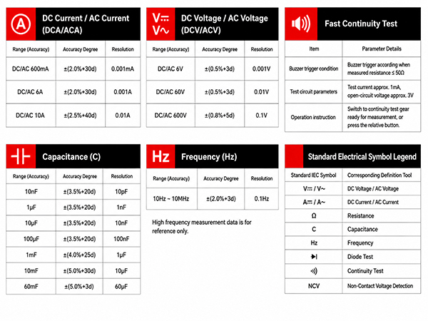2026 Upgraded FS899L Digital Multimeter