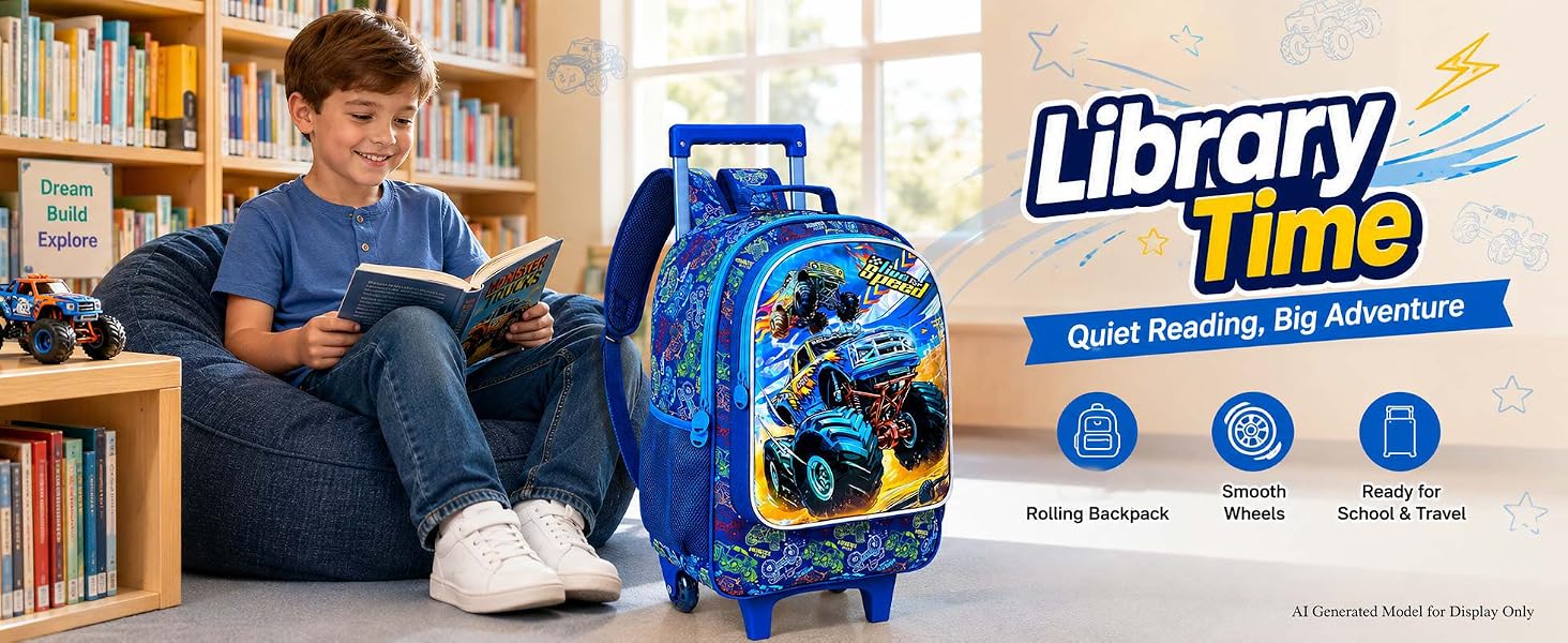 boys rolling backpack