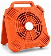 RIDAPEST SOLAR PORTABLE FAN Orange – Rechargeable Battery Powered Camping Fan with LED Light, Pow...