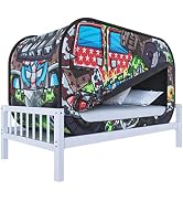 Skywin Kids Bed Tent Twin - Boys Bed Fort for Kids - Pop Up Privacy Tent for Twin Bed, Collapsibl...