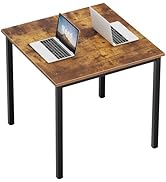 Need Small Square Dining Table- 31-1/2'' Sturdy and Heavy Duty Writing Desk for Small Spaces and ...