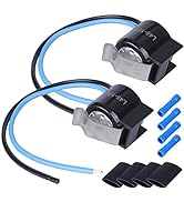 Refrigerator Defrost Thermostat 5303918214, 2Pcs Bimetal Defrost Thermostat Exact use for Whirlpo...