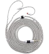Linsoul Tripowin Zonie IEM Cable, 2m Long Earbud Cord, 16 Core Silver Plated Earphone Cable, in E...
