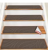 ComfyInLove Stair Treads for Wooden Steps, 15 PCS 8"x30", Non-Slip Indoor Stair Runners, Washable...