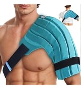 Comfcube Shoulder Ice Pack Wrap for Injuries, 2 Hours Long Lasting Rotator Cuff Cold Therapy Flex...