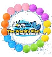 SOPPYCID Water Balloons Reusable Splash Ball, Latex-free Water Bomb Pool Toys, No Tying Easy Quic...
