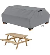 STARTWO Waterproof Picnic Table Cover Outdoor Patio Bench Covers for 6 ft Picnic Table Bench Set ...