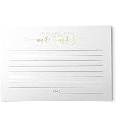 Dashleigh Newlywed & Bridal Shower Advice Cards from, 48 Cards, 4x6 inches, Double-Sided (Newlywe...